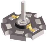 FIGURE 2. A Luxeon III LED is butt-coupled to a fiber by cutting through the dome of the LED. FIGURE 2. A Luxeon III LED is butt-coupled to a fiber by cutting through the dome of the LED.