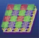 FIGURE 2.Sources of crosstalk are &shy;numerous in the three-dimensional color &shy;filter &shy;arrays used in CMOS image sensors.