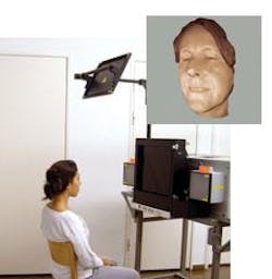 A movable holography setup takes single-shot digital portrait holograms. The resulting portraits show fine detail (inset); their data can be correlated to other digital data such as x-ray tomograms. A movable holography setup takes single-shot digital portrait holograms. The resulting portraits show fine detail (inset); their data can be correlated to other digital data such as x-ray tomograms.