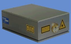 FIGURE 4. A CW 1064 nm microlaser emits 10 mW and consumes less than 100 W of electrical power. FIGURE 4. A CW 1064 nm microlaser emits 10 mW and consumes less than 100 W of electrical power.