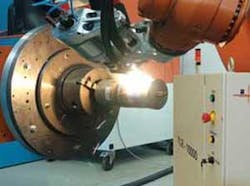 FIGURE 1. High-power fiber lasers present new challenges for laser safety, complicated by a flexible fiber beam delivery system that requires monitoring for potential breakage during operation. FIGURE 1. High-power fiber lasers present new challenges for laser safety, complicated by a flexible fiber beam delivery system that requires monitoring for potential breakage during operation.