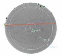 FIGURE 2. Software allows graphic highlighting of inspection zones. FIGURE 2. Software allows graphic highlighting of inspection zones.