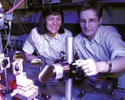 FIGURE 1. Deborah Sivco (left) of Applied Optoelectronics Inc. and Claire Gmachl of Bell Labs cooperated as primary researchers to develop heterogeneous quantum cascade lasers with two-wavelength operation. FIGURE 1. Deborah Sivco (left) of Applied Optoelectronics Inc. and Claire Gmachl of Bell Labs cooperated as primary researchers to develop heterogeneous quantum cascade lasers with two-wavelength operation.