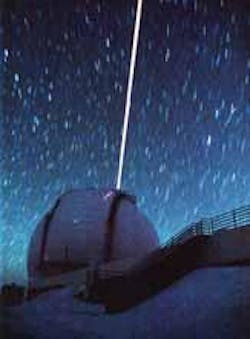 After a delay caused by 10-ft snowdrifts and 100-mph winds on Mauna Kea, testing of the new laser guide-star system at the Keck II telescope was a success. After a delay caused by 10-ft snowdrifts and 100-mph winds on Mauna Kea, testing of the new laser guide-star system at the Keck II telescope was a success.