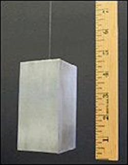 Solder containing tin, silver, and lutetium bonds directly to glass. To test the bond, a 125-μm-diameter silica optical fiber was soldered to a 0.73-kg aluminum weight. For more than a year, the bond withstood a 579-MPa (84,000 psi) tensile stress and a 7.6-MPa (1100 psi) shear stress without failure. A separate test showed that the bond had a breaking stress in shear of greater than 16.5 MPA (2400 psi); the precise number was not determined because the fiber broke instead of the solder bond. Solder containing tin, silver, and lutetium bonds directly to glass. To test the bond, a 125-μm-diameter silica optical fiber was soldered to a 0.73-kg aluminum weight. For more than a year, the bond withstood a 579-MPa (84,000 psi) tensile stress and a 7.6-MPa (1100 psi) shear stress without failure. A separate test showed that the bond had a breaking stress in shear of greater than 16.5 MPA (2400 psi); the precise number was not determined because the fiber broke instead of the solder bond.