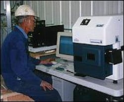 A laser element analyzer is used at a phosphate mine for near-real-time ore grading. This onsite application eliminates the time delay involved with sending samples to a central laboratory for analysis as in conventional inductively coupled plasma methods. A laser element analyzer is used at a phosphate mine for near-real-time ore grading. This onsite application eliminates the time delay involved with sending samples to a central laboratory for analysis as in conventional inductively coupled plasma methods.