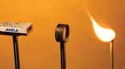 In a simple illustration of laser-assisted initiation, a collimated 2 W laser-diode module operating at 1.68 µm ignites a match. In a simple illustration of laser-assisted initiation, a collimated 2 W laser-diode module operating at 1.68 µm ignites a match.