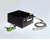 FIGURE 2. A laboratory fiber laser has produced 35 W of single-mode output, the highest continuous-wave output reported to date. FIGURE 2. A laboratory fiber laser has produced 35 W of single-mode output, the highest continuous-wave output reported to date.