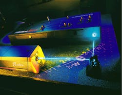 A 25-W large-frame argon-ion laser pumps a Ti:sapphire ultrafast laser. A 25-W large-frame argon-ion laser pumps a Ti:sapphire ultrafast laser.