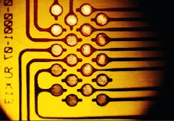 FIGURE 1. The flexible printed circuit is one kind of microelectronics packaging that benefits from laser micromachining; others are ball grid arrays, multichip modules, and micro vias. FIGURE 1. The flexible printed circuit is one kind of microelectronics packaging that benefits from laser micromachining; others are ball grid arrays, multichip modules, and micro vias.