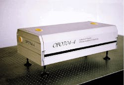 FIGURE 4. Optical parametric oscillator developed at the Institute of Physics in Beijing produces a narrow-linewidth output with high efficiency. FIGURE 4. Optical parametric oscillator developed at the Institute of Physics in Beijing produces a narrow-linewidth output with high efficiency.
