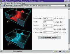 FIGURE 2. After a user specifies the time an oscillating fan should run and the number of samples per second a probe should take, the computer displays a graph of pressure vs. time. FIGURE 2. After a user specifies the time an oscillating fan should run and the number of samples per second a probe should take, the computer displays a graph of pressure vs. time.