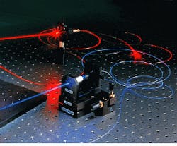In addition to transmitting light for optical communications, optical fiber can carry wavelengths useful for studying upconversion lasers and fiber sensors. In addition to transmitting light for optical communications, optical fiber can carry wavelengths useful for studying upconversion lasers and fiber sensors.
