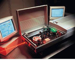 The extraordinary resonance architecture of the Sunlite OPO provides high-energy output over 450 to 1680 nm with a bandwidth of less than 0.1 cm-1. The extraordinary resonance architecture of the Sunlite OPO provides high-energy output over 450 to 1680 nm with a bandwidth of less than 0.1 cm-1.