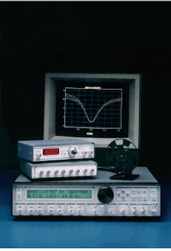 FIGURE 1. A single signal-analyzer system, using choppers to modulate CW light sources, can perform data recovery several ways, including boxcar averaging and lock-in amplifier operation. FIGURE 1. A single signal-analyzer system, using choppers to modulate CW light sources, can perform data recovery several ways, including boxcar averaging and lock-in amplifier operation.