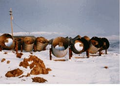 FIGURE 3. One hundred and three detector pods (some of which are shown here) make up the University of Utah Fly's Eye Detector, which provides full-sky coverage for physicists probing for high-energy cosmic ray events. FIGURE 3. One hundred and three detector pods (some of which are shown here) make up the University of Utah Fly's Eye Detector, which provides full-sky coverage for physicists probing for high-energy cosmic ray events.