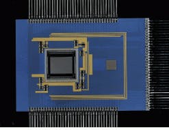 FIGURE 6. Ferroelectric liquid crystal modulates light at 2000 frames per second in VLSI fast bitplane spatial light modulator. FIGURE 6. Ferroelectric liquid crystal modulates light at 2000 frames per second in VLSI fast bitplane spatial light modulator.