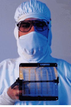 High-purity quartz photomask containing precision image of an integrated circuit is used to pattern the circuit image onto a semiconductor wafer. High-purity quartz photomask containing precision image of an integrated circuit is used to pattern the circuit image onto a semiconductor wafer.