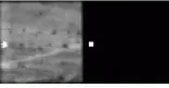 FIGURE 4. Each frame of target-tracking image sequence compares a panchromatic view of scene imaged with the CTIS (left) with a processed view of the same scene (right). The white pixel indicates location of target spectrum. Images were acquired with a 640 × 480-pixel CCD detector. FIGURE 4. Each frame of target-tracking image sequence compares a panchromatic view of scene imaged with the CTIS (left) with a processed view of the same scene (right). The white pixel indicates location of target spectrum. Images were acquired with a 640 × 480-pixel CCD detector.
