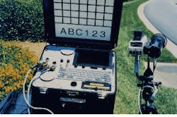 FIGURE 3. Digital LaVideo processor includes a display screen for the video image and controls for shifting overlay position. FIGURE 3. Digital LaVideo processor includes a display screen for the video image and controls for shifting overlay position.