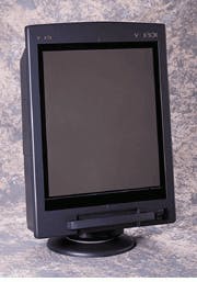 FIGURE 2. The Voxbox optically reconstructs holographic interference patterns stored on special film. The tungsten halogen illuminated lightbox recreates a life-size anatomical image using a patented process of dispersion compensation. FIGURE 2. The Voxbox optically reconstructs holographic interference patterns stored on special film. The tungsten halogen illuminated lightbox recreates a life-size anatomical image using a patented process of dispersion compensation.