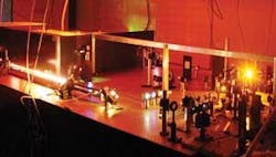 Ultrafast laser pulses are spectrally broadened in a gas-filled fiber, allowing them to be compressed to few-cycle widths. Changing the gas pressure changes the pulse width and bandwidth. Ultrafast laser pulses are spectrally broadened in a gas-filled fiber, allowing them to be compressed to few-cycle widths. Changing the gas pressure changes the pulse width and bandwidth.