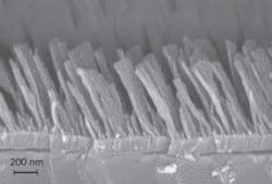 A three-layer broadband GRIN antireflection coating for solar cells has a 49 nm dense TiO2 inner layer, a 99 nm layer of slightly porous SiO2, and a 360 nm layer of very porous SiO2. A three-layer broadband GRIN antireflection coating for solar cells has a 49 nm dense TiO2 inner layer, a 99 nm layer of slightly porous SiO2, and a 360 nm layer of very porous SiO2.