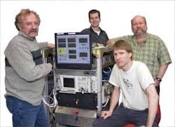FIGURE 1. Alan Fried and colleagues at the National Center for Atmospheric Research have developed an airborne difference-frequency-generation IR-absorption spectrometer for detection of trace gases like formaldehyde (top). The optical layout (bottom) includes a wavelength-division-multiplexer (WDM) beam combiner, several optical components, a periodically poled lithium niobate (PPLN) nonlinear-wavelength conversion crystal, a multipass cell (MPC), and a reference cell for calibration. FIGURE 1. Alan Fried and colleagues at the National Center for Atmospheric Research have developed an airborne difference-frequency-generation IR-absorption spectrometer for detection of trace gases like formaldehyde (top). The optical layout (bottom) includes a wavelength-division-multiplexer (WDM) beam combiner, several optical components, a periodically poled lithium niobate (PPLN) nonlinear-wavelength conversion crystal, a multipass cell (MPC), and a reference cell for calibration.