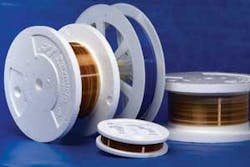 FIGURE 1. Specialty fiber is made with various coatings and dual claddings to ensure that it can withstand harsh conditions (below). Fiber with polyimide coatings (above) are designed for applications that involve high-temperature. FIGURE 1. Specialty fiber is made with various coatings and dual claddings to ensure that it can withstand harsh conditions (below). Fiber with polyimide coatings (above) are designed for applications that involve high-temperature.