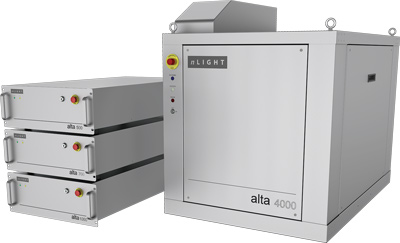 FIGURE 1. nLIGHT alta industrial fiber lasers feature a rack-mount up to 1kW (left) and a stand-alone chassis to 4kW (right).