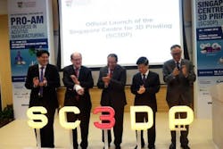 (From left) Deputy CEO of NRF, Dr. Cheong Wei Yang; NTU President Professor Bertil Andersson; Minister of Industry Mr. S. Iswaran; NTU Chief of Staff Professor Lam Khin Yong; and Assistant Managing Director of EDB Mr. Lim Kok Kiang, who are launching NTU's new Singapore Centre for 3D Printing. (From left) Deputy CEO of NRF, Dr. Cheong Wei Yang; NTU President Professor Bertil Andersson; Minister of Industry Mr. S. Iswaran; NTU Chief of Staff Professor Lam Khin Yong; and Assistant Managing Director of EDB Mr. Lim Kok Kiang, who are launching NTU's new Singapore Centre for 3D Printing.