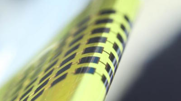 1-μm-thick GaAs photovoltaic cells have a 1.4 mm bending radius