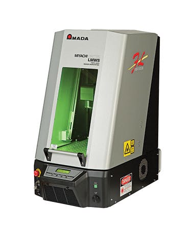 FIGURE 3. An example of a benchtop fiber laser workstation that can be used for producing passivation-resistant marks.
