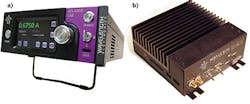 FIGURE 3. Wavelength Electronics produces its QCL2000 2 A QCL driver in configurations that include a laboratory version (a) and a smaller sealed box for integration into systems (b). FIGURE 3. Wavelength Electronics produces its QCL2000 2 A QCL driver in configurations that include a laboratory version (a) and a smaller sealed box for integration into systems (b).