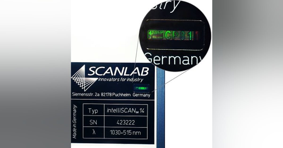 Scanlab protects product offerings from counterfeiting, thanks to laser ...