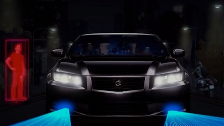 A conceptual diagram shows a vehicle equipped with light detection and ranging (lidar) technology. (Image credit: Innoviz Technologies via IEEE Spectrum)