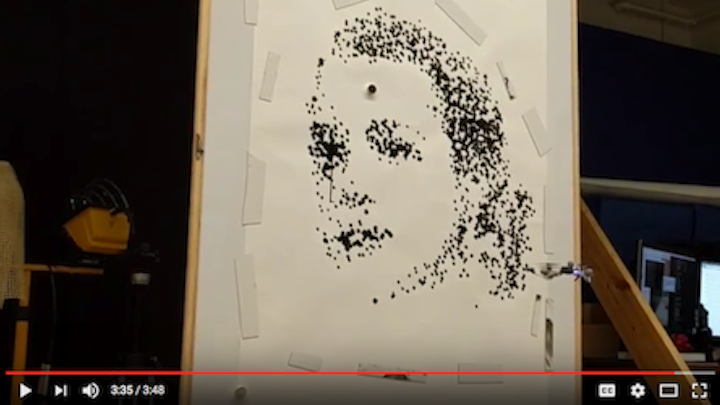 Hand-sized drone uses camera and motion capture to paint stippled prints