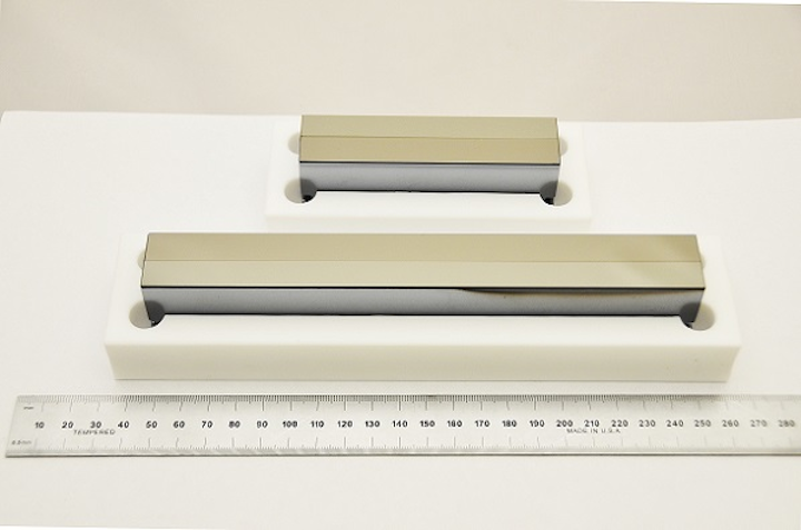 A striped optic is an example of the synchrotron optics that can be reworked with the new refurbishment program. (Image credit: Rigaku Innovative Technologies)