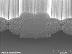 A 3D print of an optimized flower structure is only 15 µm in cross-sectional size. A 3D print of an optimized flower structure is only 15 µm in cross-sectional size.