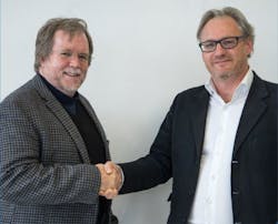 Scott Jordan (left) and PI's vice president of sales and marketing, Stephane Bussa (right). Scott Jordan (left) and PI's vice president of sales and marketing, Stephane Bussa (right).