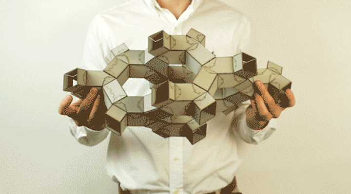 Harvard researchers have developed a general framework to design reconfigurable metamaterials that is scale independent, meaning it can be applied to everything from meter-scale architectures to reconfigurable nanoscale systems. (Image credit: Harvard School of Engineering and Applied Sciences).