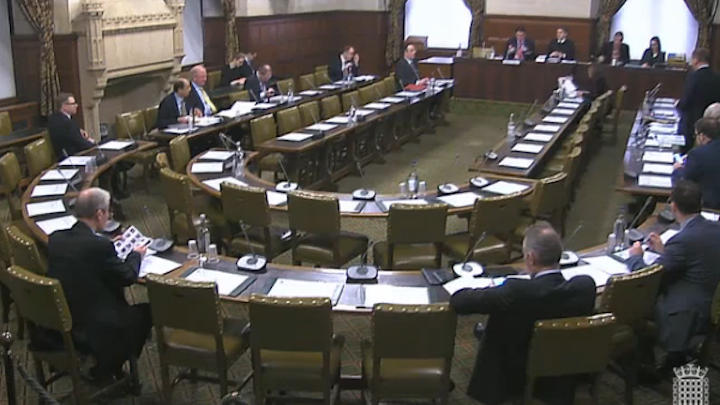 A still frame from the video of the Westminster Hall debate on photonics is shown, whereby the UK has established the All Party Parliamentary Group for Photonics. (Image credit: UK Photonics Leadership Group).