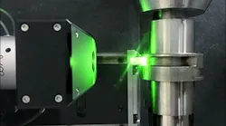 Shown is a close-up of the test portion of the Adcole Model 1000 Z Surface Finish Inspection Gage.
