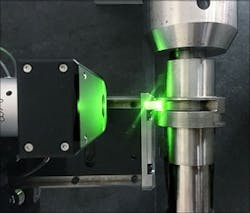 Shown is a close-up of the test portion of the Adcole Model 1000 Z Surface Finish Inspection Gage. Shown is a close-up of the test portion of the Adcole Model 1000 Z Surface Finish Inspection Gage.