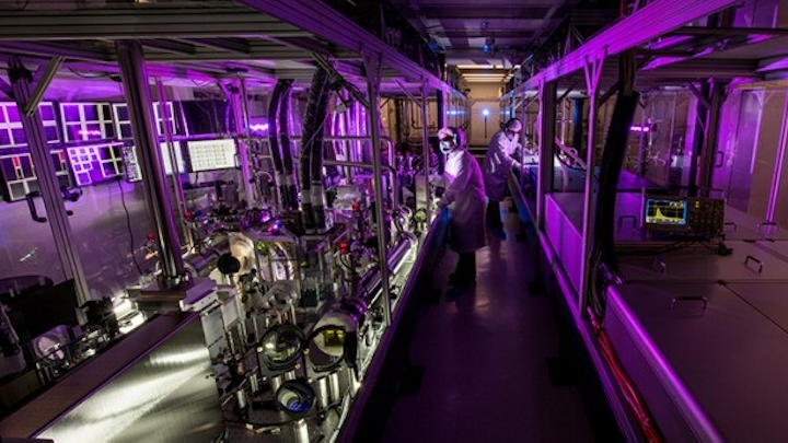 HAPLS has set a world record for diode-pumped petawatt lasers, with energy reaching 16 J and a 28 fs pulse duration (equivalent to approximately 0.5 PW/pulse) at a 3.3 Hz repetition rate. (Image credit: LLNL)