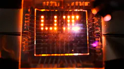 A laser stylus writes on a small array of multifunction pixels made by dual-function LEDs that can both emit and respond to light.