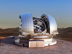 Artist's concept of the European Extremely Large Telescope (E-ELT; Cerro Armazones, Chile), scheduled for first light in 2024. Artist's concept of the European Extremely Large Telescope (E-ELT; Cerro Armazones, Chile), scheduled for first light in 2024.