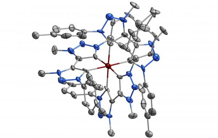 Iron molecules have been modified such that they can luminesce. (Image credit: Lund University)