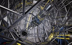 This artist's rendering shows the huge segmented primary mirror of the ESO Extremely Large Telescope (ELT). This artist's rendering shows the huge segmented primary mirror of the ESO Extremely Large Telescope (ELT).