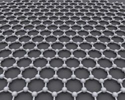 Graphene is a two-dimensional, atomic-scale, hexagonal lattice of carbon atoms. Graphene is a two-dimensional, atomic-scale, hexagonal lattice of carbon atoms.